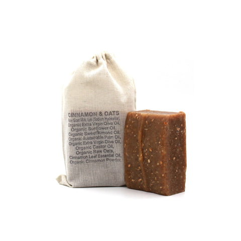Cinnamon & Oats Raw Goat Milk Soap