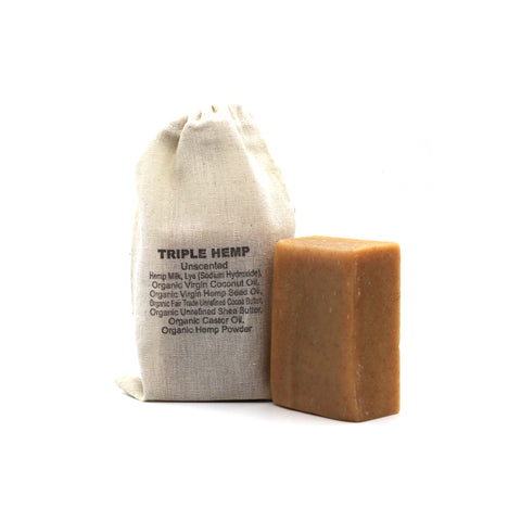 Triple Hemp Unscented True Vegan Soap